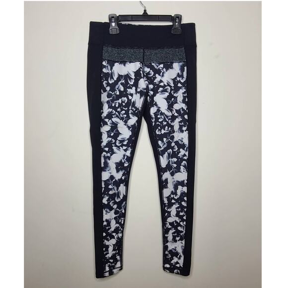 Zella black white floral leggings - medium - Picture 1 of 6